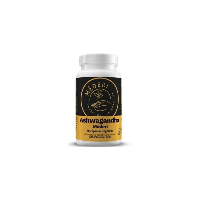 MEDERI NUTRICION INTEGRATIVA Ashwagandha 60 Veg Caps, extracto de raíz, propiedades adaptógenas, con withanólidos