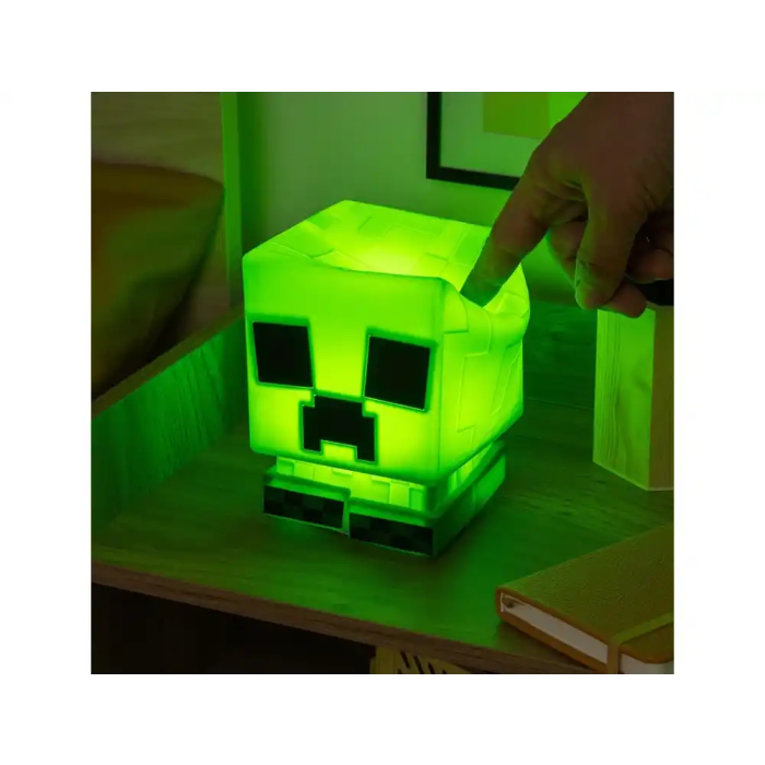 Wondee Lampara Creeper de Silicona Minecraft Luz Nocturna Pixelada 7
