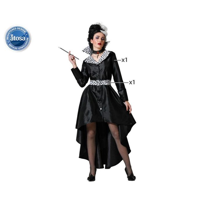 Disfraz Malvada Mujer Adulto Talla M-L, Personaje de Cuento, ideal para Carnaval y Fiestas de Disfraces, Negro, con Vestido y Cinturón Disfraz Malvada Mujer Adulto Talla M-L, Personaje de Cuento, ideal para Carnaval y Fiestas de Disfraces, Negro, con Vestido y Cinturón