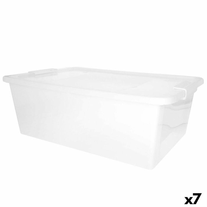Caja de Almacenaje con Tapa Curver Blanco Plástico 26 L 55 x 19 x 35 cm (7 Unidades) Caja de Almacenaje con Tapa Curver Blanco Plástico 26 L 55 x 19 x 35 cm (7 Unidades)