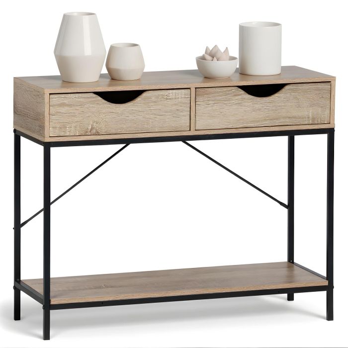 Moblekit Mueble con 2 Cajones Madera-Metal 80x30x75 cm 6 Moblekit Mueble con 2 Cajones Madera-Metal 80x30x75 cm 6