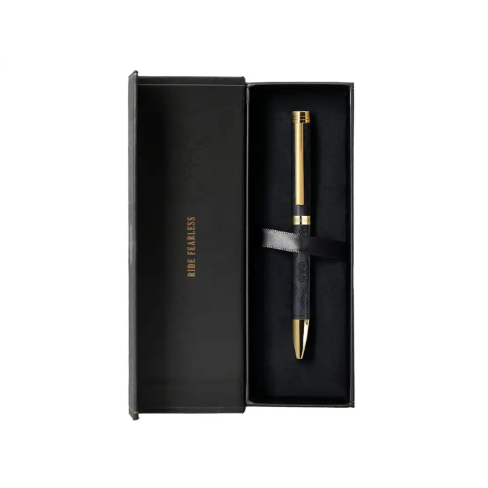 Belius Wild West Bolígrafo Aluminio Negro Dorado Tinta Azul Caja Diseño 5