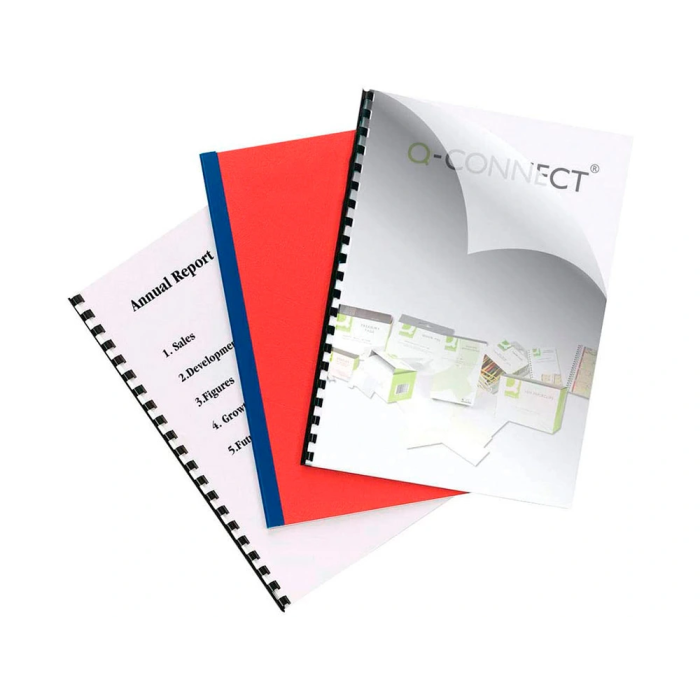 Q-connect Tapas de Encuadernación PVC DIN A4 Opaca Rojo 180 Micras Caja 100 Unidades 5