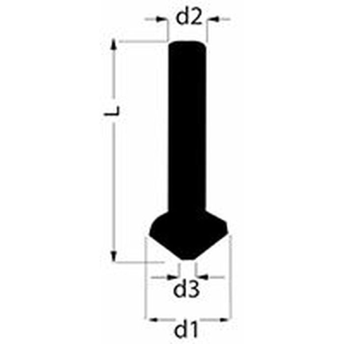 Avellanador cónico RUKO 102172 DIN 335 Acero de alta velocidad (HSS) 90º Forma de C 2