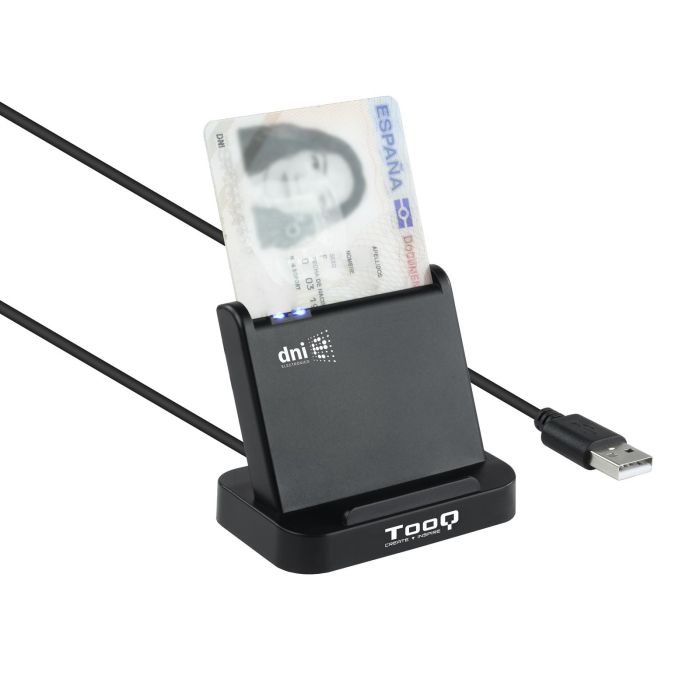 TooQ TQR-220B Lector de DNIe y Tarjetas Inteligentes USB 2.0 compatible DNI 3.0, PC, Mac, sin drivers y soporte móvil Negro 1 TooQ TQR-220B Lector de DNIe y Tarjetas Inteligentes USB 2.0 compatible DNI 3.0, PC, Mac, sin drivers y soporte móvil Negro 1