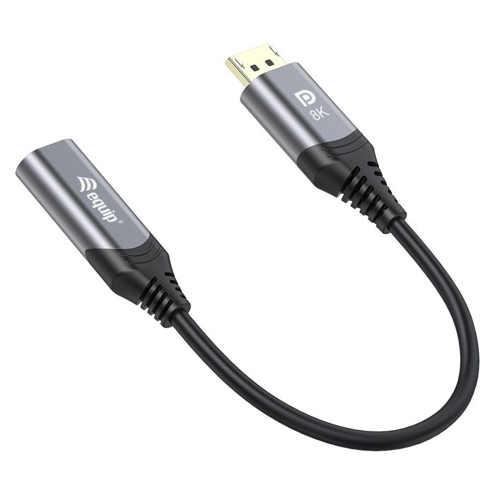 Equip Adaptador DisplayPort 1.4 a HDMI Hembra 8K/60Hz 32.4Gbps Conector Chapado en Oro 15cm 1 Equip Adaptador DisplayPort 1.4 a HDMI Hembra 8K/60Hz 32.4Gbps Conector Chapado en Oro 15cm 1