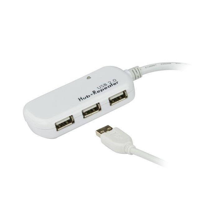 Aten UH2120H Concentrador Extensor USB 2.0 de 4 Puertos, Extensión de 60m, Plug & Play, Alimentado por Bus, Multiplataforma Aten UH2120H Concentrador Extensor USB 2.0 de 4 Puertos, Extensión de 60m, Plug & Play, Alimentado por Bus, Multiplataforma