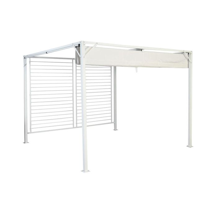 Pérgola DKD Home Decor Blanco 296 x 296 x 225 cm Acero 7 Pérgola DKD Home Decor Blanco 296 x 296 x 225 cm Acero 7