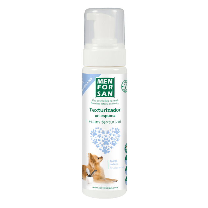 Men For San Espuma Texturizadora para Perros | Volumen, Brillo y Fijación para Todo Tipo de Razas | Natural, Sin Alcohol ni Laca