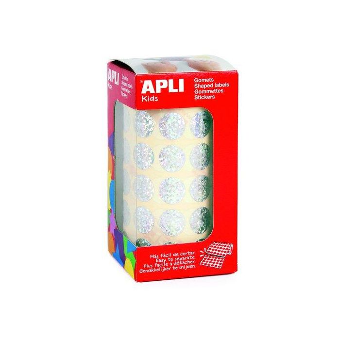 Gomets Apli Metalizados Rollo 59H Circulo Ø 20 Mm Holografico 1.770 Uds. (11634)