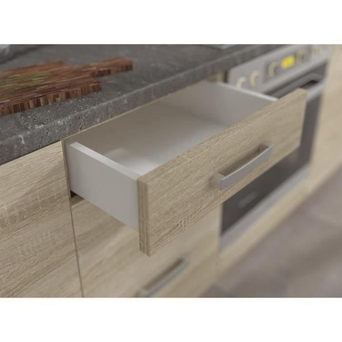 Mueble bajo 4 cajones con encimera - acabado roble Sonoma - L 40 x P 51,6 x H 85 cm - LASSEN 1 Mueble bajo 4 cajones con encimera - acabado roble Sonoma - L 40 x P 51,6 x H 85 cm - LASSEN 1