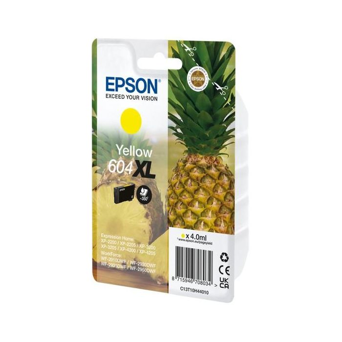 EPSON Cartucho Amarillo 604XL XP-2200, WF-2910DWF Piña 1 EPSON Cartucho Amarillo 604XL XP-2200, WF-2910DWF Piña 1