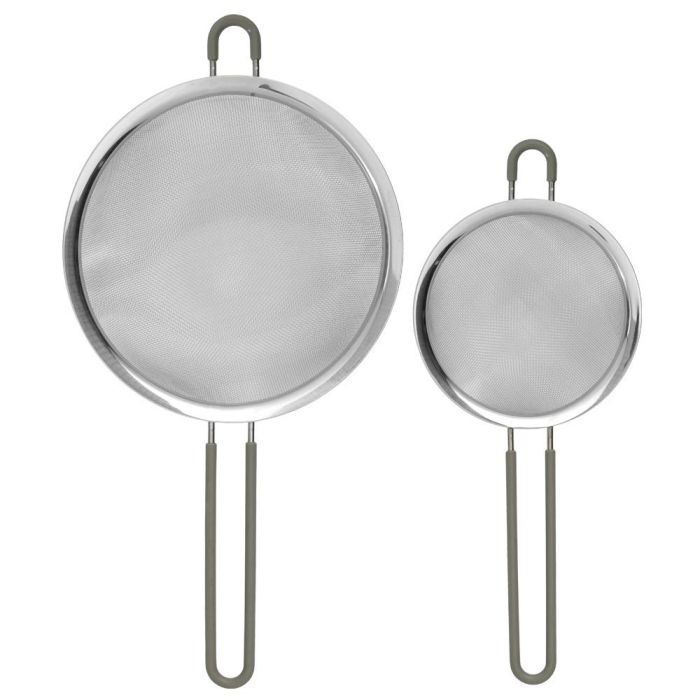 Day Juego de 2 Coladores de Acero Inoxidable y Silicona, Diámetros 13,5-19,5 cm 1 Day Juego de 2 Coladores de Acero Inoxidable y Silicona, Diámetros 13,5-19,5 cm 1