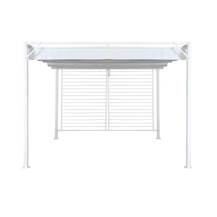 Pérgola DKD Home Decor Blanco 296 x 296 x 225 cm Acero 8 Pérgola DKD Home Decor Blanco 296 x 296 x 225 cm Acero 8