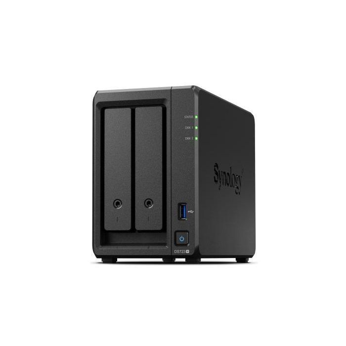 Synology DiskStation DS723+ servidor de almacenamiento NAS Torre Ryzen Embedded R1600 2 GB DDR4 DiskStation Manager Negro Synology DiskStation DS723+ servidor de almacenamiento NAS Torre Ryzen Embedded R1600 2 GB DDR4 DiskStation Manager Negro