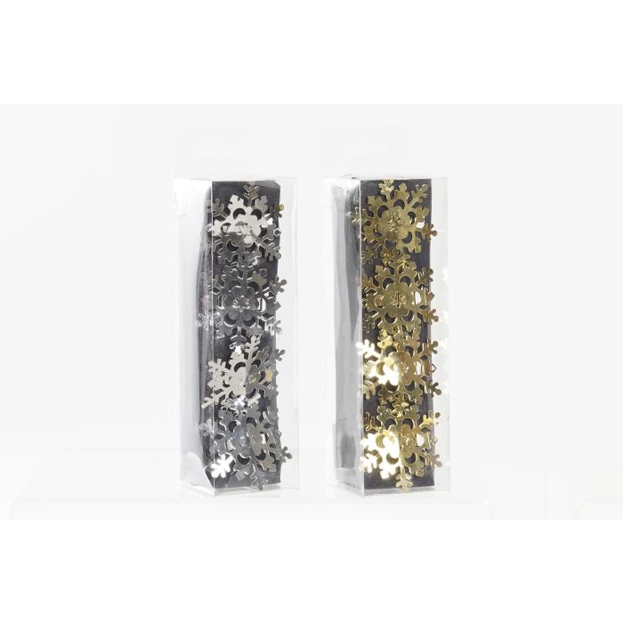 DKD Home Decor Servilletero Navidad Moderna Dorado Plateado Metal 5 x 17 x 5 cm Set de 4 3