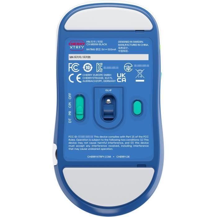 XTRFY M68 WIRELESS Ratón inalámbrico para juegos ultraligero simétrico 2.4 GHz Blanco XTR1731630576004 5