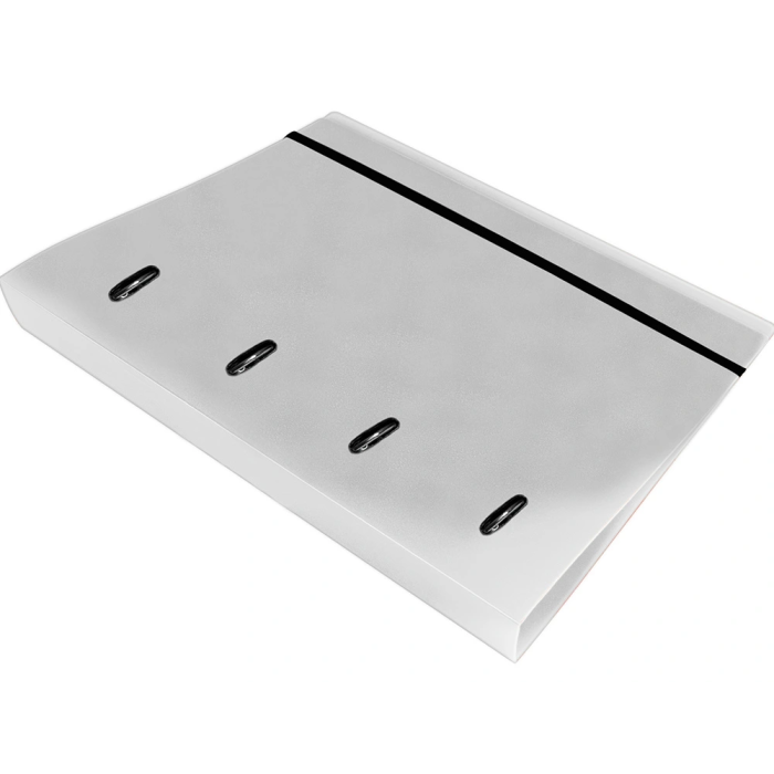Liderpapel Carpeta con recambio A4 Cuadro 5mm 100 Hojas 80g Polipropileno 4 Anillas 40mm Transparente 3