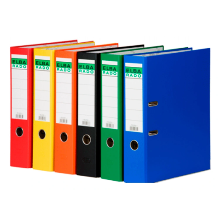 Elba Archivador de Palanca DIN A4 Lomo 80 mm Rojo Carton Forrado 3