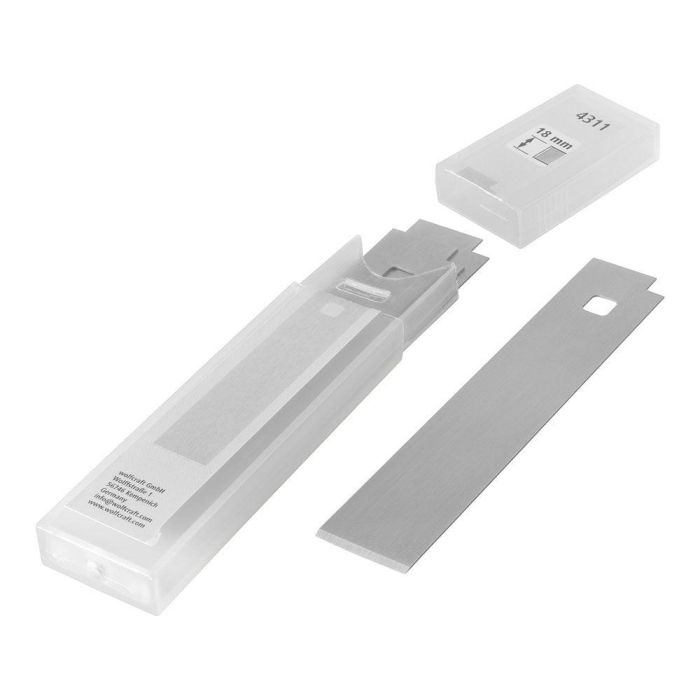 Wolfcraft Cuchillas Rascadoras 18 mm, 3 uds para Cúter Rascador Dual, Eliminación de Silicona 0 Wolfcraft Cuchillas Rascadoras 18 mm, 3 uds para Cúter Rascador Dual, Eliminación de Silicona 0