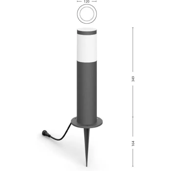 Philips PHI8719514477377 Pack 3 Terminales Exterior Garden Link Baja Tensión IP44 24W 2700K Antracita 1