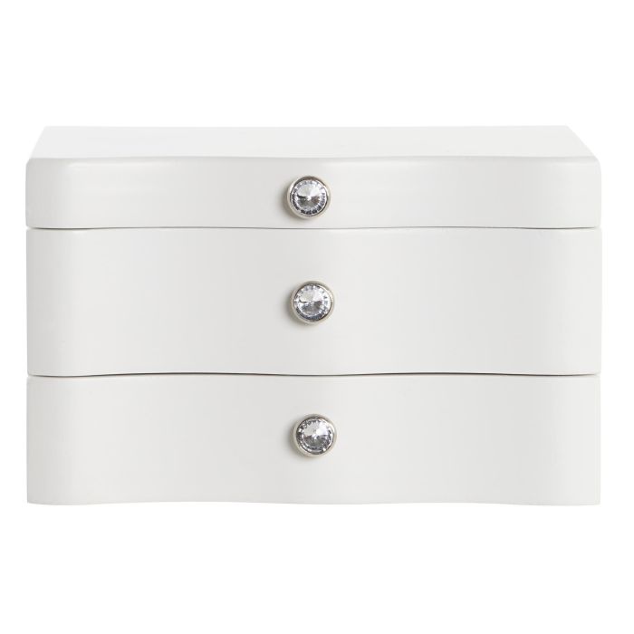 DKD Home Decor Joyero Romántico Blanco y Gris de Mdf y Terciopelo con Espejo y 1 Cajón 20x14x12 cm Pack de 2 Unidades 4 DKD Home Decor Joyero Romántico Blanco y Gris de Mdf y Terciopelo con Espejo y 1 Cajón 20x14x12 cm Pack de 2 Unidades 4
