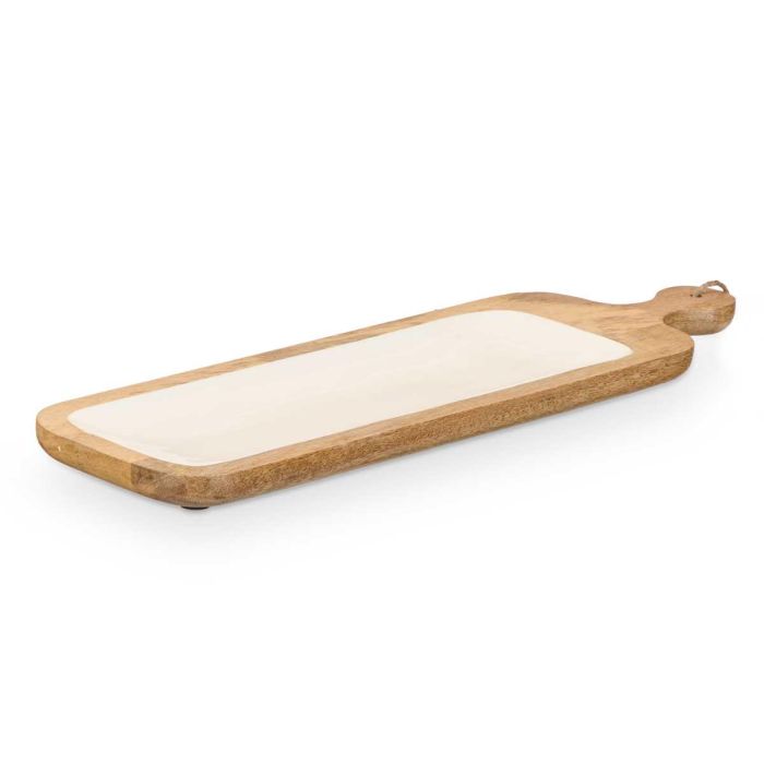 Bandeja Rectangular Asa Madera Mango Blanco Giftdecor 50X3CM (6 Unidades) 1 Bandeja Rectangular Asa Madera Mango Blanco Giftdecor 50X3CM (6 Unidades) 1