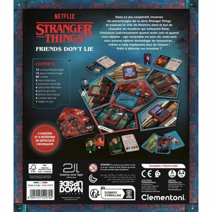 Clementoni 8005125529704 Juego de mesa Stranger Things Los amigos nunca mienten 11 Clementoni 8005125529704 Juego de mesa Stranger Things Los amigos nunca mienten 11