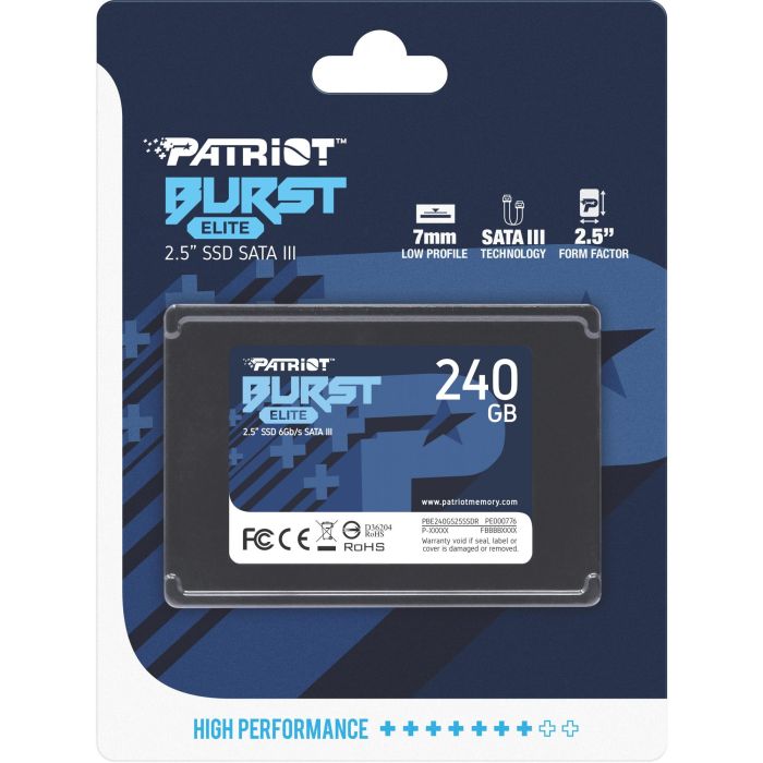 Patriot Burst Elite SSD Interno 240GB 2.5" SATA III - Velocidad Lectura 450MB/s, Escritura 320MB/s para PC/Portátil 5 Patriot Burst Elite SSD Interno 240GB 2.5" SATA III - Velocidad Lectura 450MB/s, Escritura 320MB/s para PC/Portátil 5