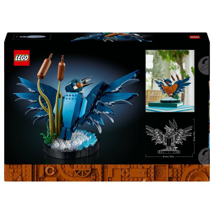 Lego 10331 Icons Kingfisher (Kungsfiskare) Fauna 2024 V29 - Set de construcción de kungsfiskare para adultos con soporte de exhibición