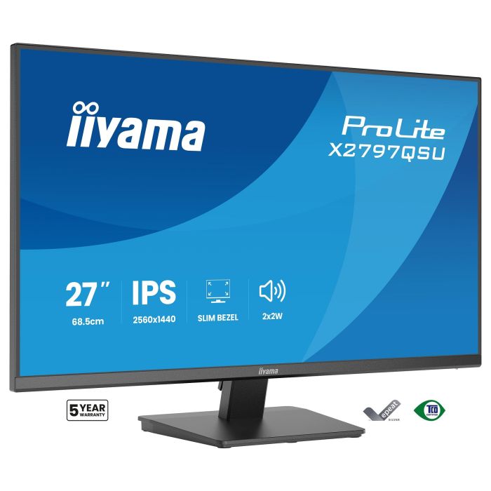 iiyama ProLite X2797QSU-B1 Monitor Gaming 27" QHD 2560x1440 IPS, 75Hz, 1ms, AMD FreeSync, Altavoces, USB-C, HDMI, DisplayPort, Negro 6