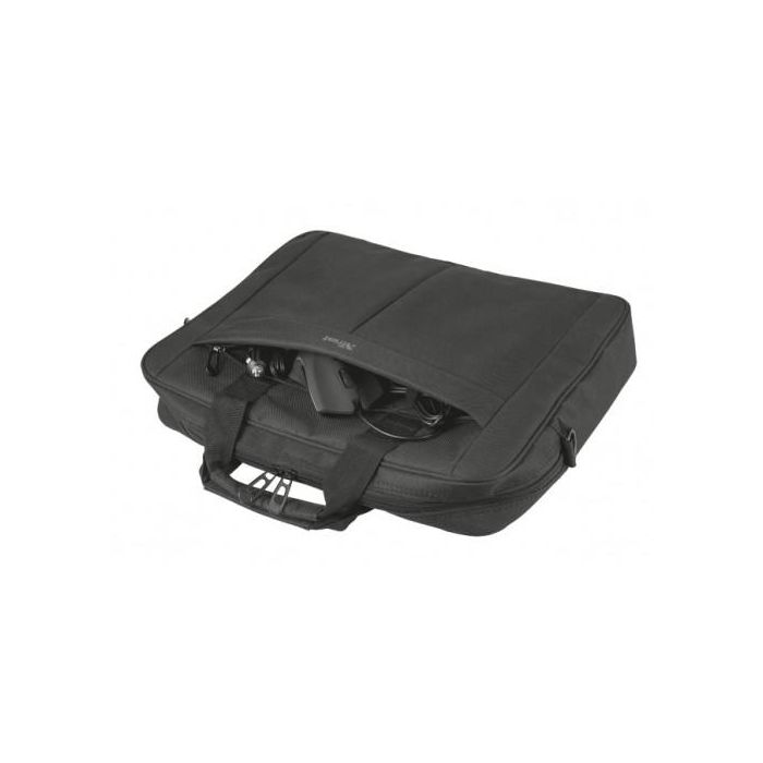 Trust Primo, Maletín Color Negro Para Portatil De Hasta 16'' Compartimento Principal Acolchado Y Correa Para El Hombro Ajustable 2 Trust Primo, Maletín Color Negro Para Portatil De Hasta 16'' Compartimento Principal Acolchado Y Correa Para El Hombro Ajustable 2