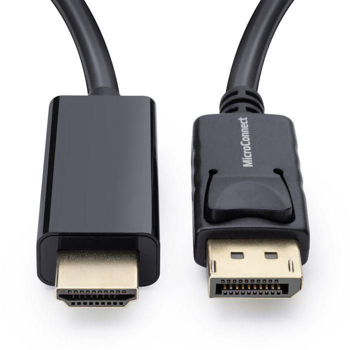 MicroConnect Cable DisplayPort 1.2 a HDMI 1m para Video HD de PC a Monitor 1 MicroConnect Cable DisplayPort 1.2 a HDMI 1m para Video HD de PC a Monitor 1