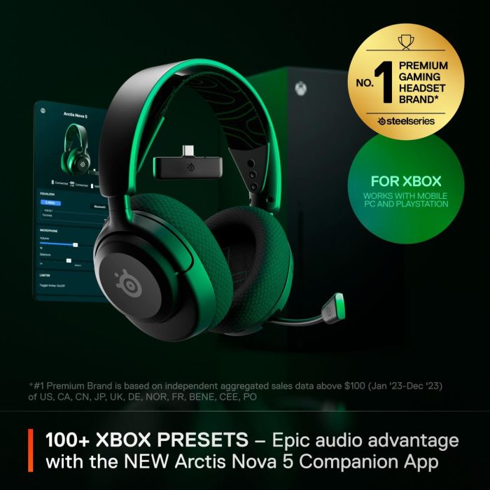 Steelseries STE5707119053266 Auriculares inalámbricos para juegos Arctis Nova 5X Negro, ClearCast 2.0, 36 horas de batería