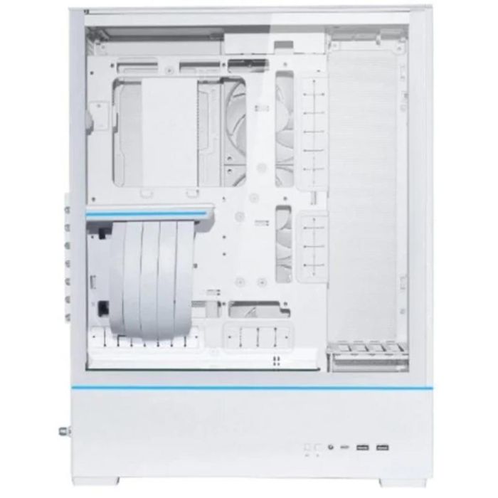 Lian Li SUP01 Caja Ordenador Gaming ATX Cristal Templado Blanco - Diseño Vertical Compacto con Refrigeración Optimizada 1