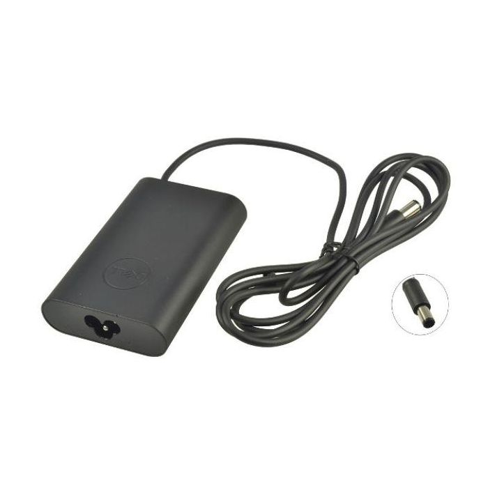 Dell 65W AC adapter for Dell notebooks, 19.5V output, 3.34A current, 7.4mm x 5.0mm connector, suitable for travel and office use. Dell 65W AC adapter for Dell notebooks, 19.5V output, 3.34A current, 7.4mm x 5.0mm connector, suitable for travel and office use.