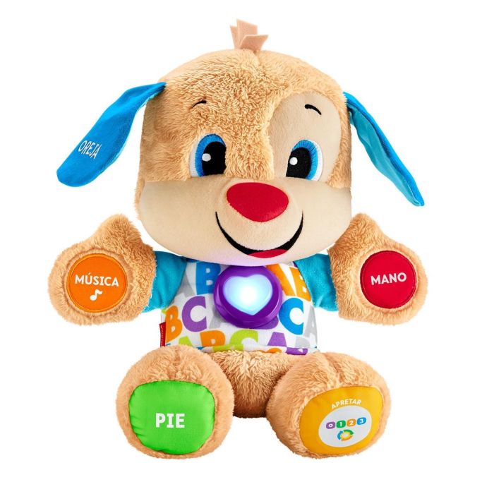 Fisher-Price Fpm53 Perrito Primeros Descubrimientos Juguete Interactivo Aprende Palabras Colores Formas Partes Cuerpo Tecnología Inteligente 3 Niveles +6m 1