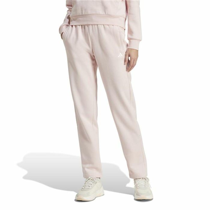 Pantalón Largo Deportivo Adidas Essentials Small Logo Feel Cozy Open Rosa Mujer 5