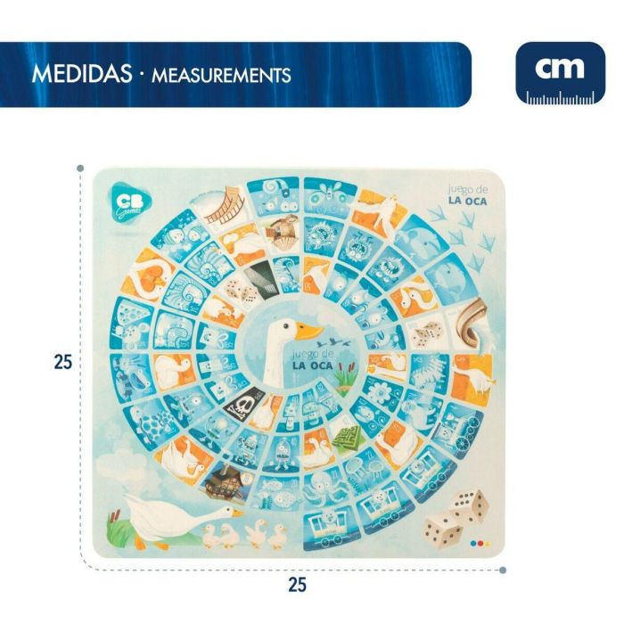 Tablero de Parchís y Oca CB Games 25 x 1 x 25 cm (25 Piezas) (6 Unidades) 1 Tablero de Parchís y Oca CB Games 25 x 1 x 25 cm (25 Piezas) (6 Unidades) 1