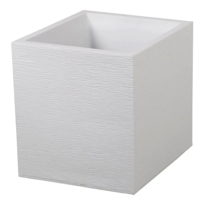 Eda Maceta Cuadrada Graphit - 39 x 39 x 43 cm - Capacidad 35 L - Ceruse Blanco 0 Eda Maceta Cuadrada Graphit - 39 x 39 x 43 cm - Capacidad 35 L - Ceruse Blanco 0