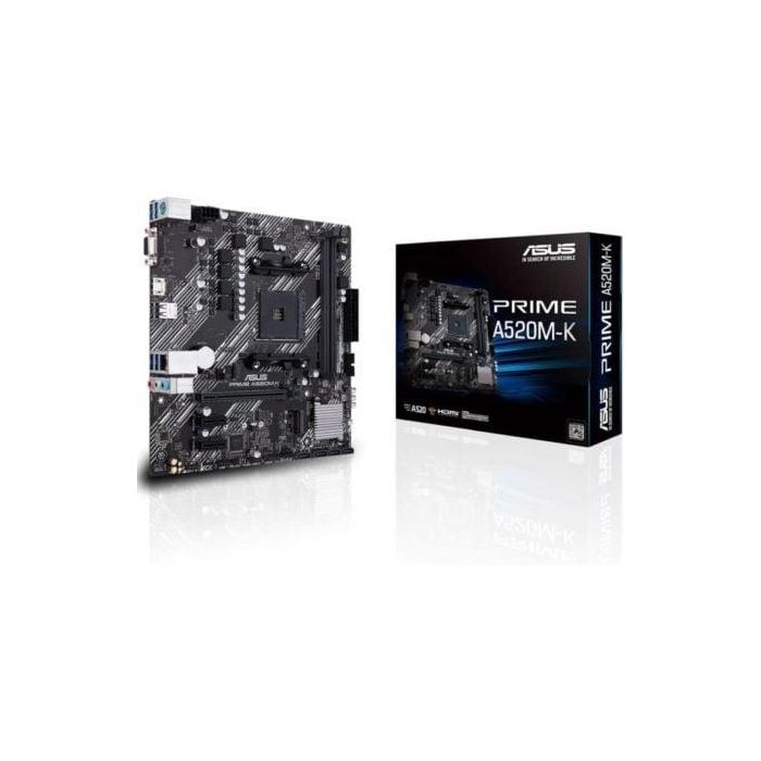 Asus PRIME A520M-K Placa Base Socket AM4 DDR4 PCIe 3.0 Micro ATX