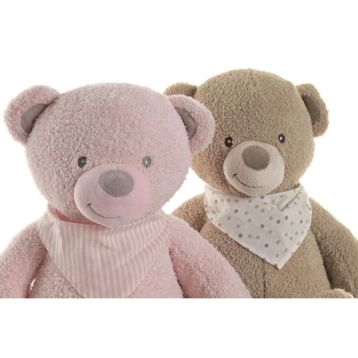 DKD Home Decor Peluche Oso Poliéster Rosa Marrón 24 x 50 x 38 cm (2 Unidades) 3 DKD Home Decor Peluche Oso Poliéster Rosa Marrón 24 x 50 x 38 cm (2 Unidades) 3
