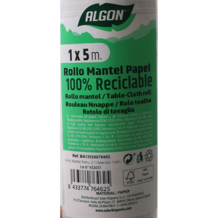 Mantel Retro Algon - Rollo 1x5 metros (16 Unidades) 5 Mantel Retro Algon - Rollo 1x5 metros (16 Unidades) 5