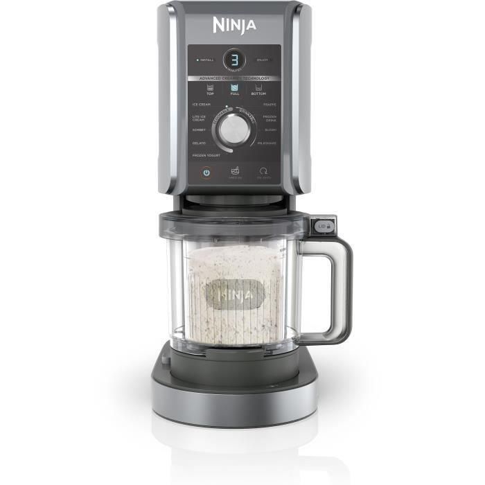 Ninja NC501EU Creami Deluxe Máquina de Helados y Batidos 2.1L con 3 Recipientes, Preparación de Sorbete, Negro/Plata 0 Ninja NC501EU Creami Deluxe Máquina de Helados y Batidos 2.1L con 3 Recipientes, Preparación de Sorbete, Negro/Plata 0