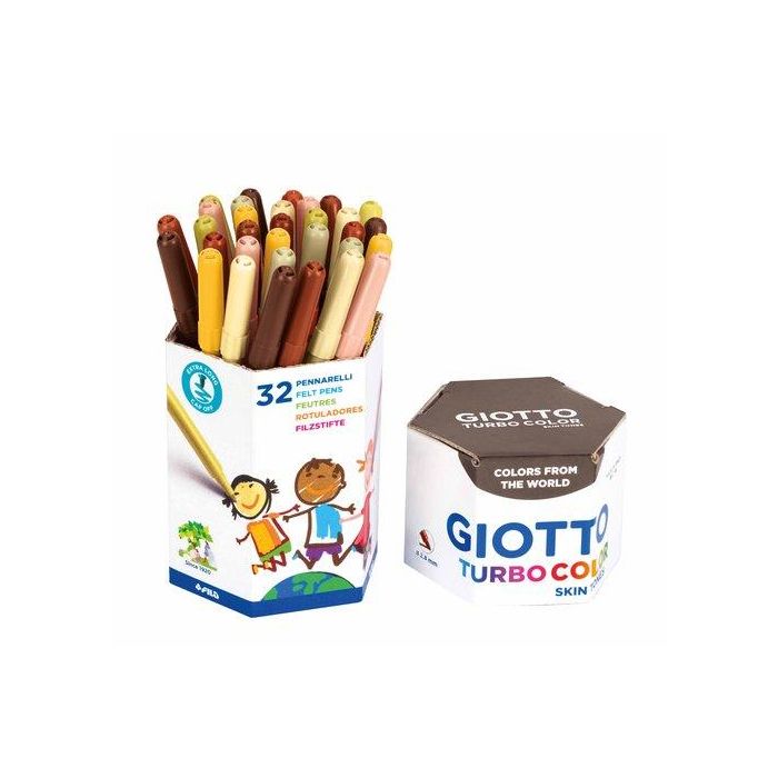 Rotulador Fibra Giotto Turbo Color Skin Tones Bote Carton De 32