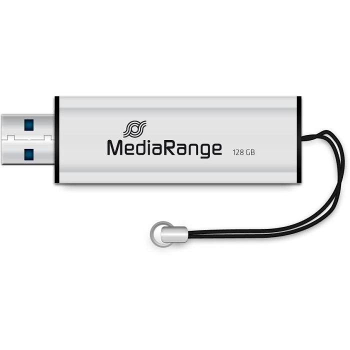 MediaRange MR918 Stick USB 3.2 de 128GB Type-A / Micro-USB 80MB/s Negro Plata