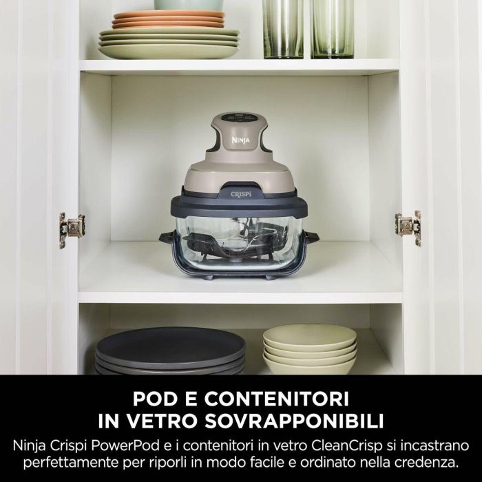 Freidora portátil sin aceite NINJA - CRISPI - Recipientes de 1,4 y 3,8 l - 4 programas preestablecidos - 1400 W - Beige 2 Freidora portátil sin aceite NINJA - CRISPI - Recipientes de 1,4 y 3,8 l - 4 programas preestablecidos - 1400 W - Beige 2