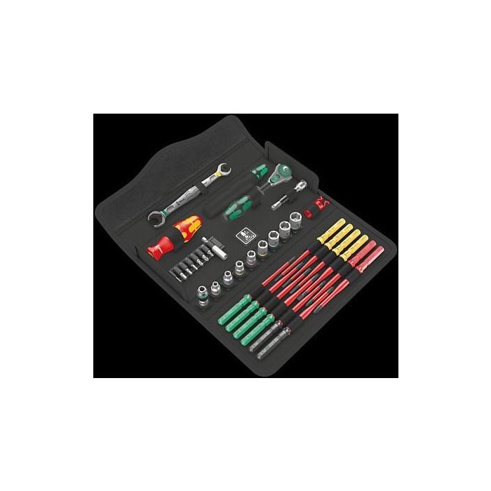 Wera 05135870001 Kraftform Kompakt W2 Wartung. Juego de 35 herramientas con llave y carraca 1