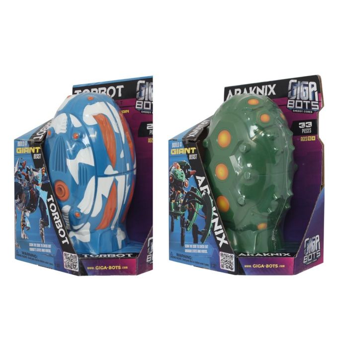 Bandai Figura Aleatoria Bestias Gigabots - 2 Robots Transformables, 33 Piezas, Más de 30cm 1