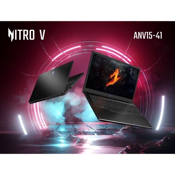 PC portátil para juegos -ACER -Nitro V 15 ANV15-41-R85W -15.6 FHD 144Hz IPS -Ryzen 5 7535HS -RAM 16GB -512GB SSD -RTX 4050 -Sin windows 1